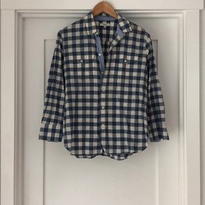 ✨LAST CALL✨ Blue Checkered Madewell Button Down